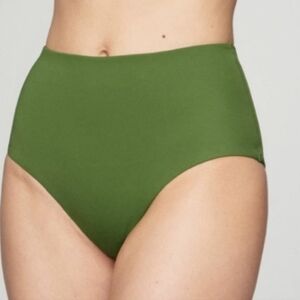 CUUP "The Tap" High Waisted Swim Bottom, In Seaweed, Size 6/M